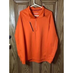 Sunice 1/4 Zip Pullover Long Sleeve Performance Golf Orange Mens Size Large